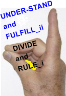 DIVIDE and RULE_i  UNDER-STAND and FULFILL_ii